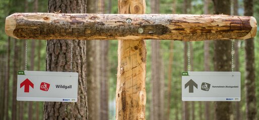 Signage mountainbike parcour | © Patrick Schwienbacher - TV Antholzertal