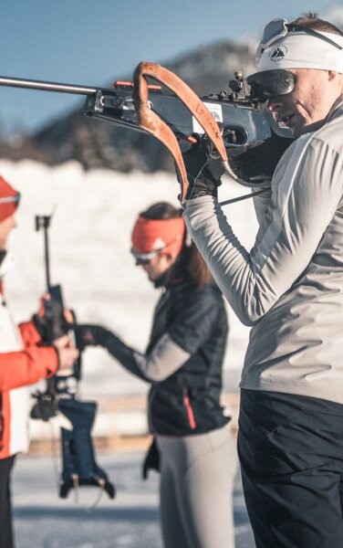 Biathlonschießen in der Südtirol Arena | © Manuel Kottersteger