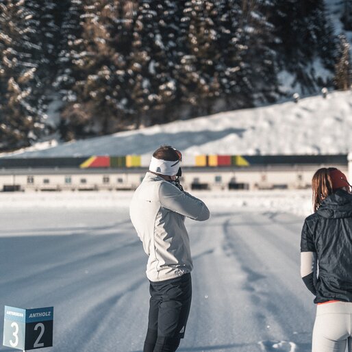 Shooting range in the South Tyrol arena | © Manuel Kottersteger