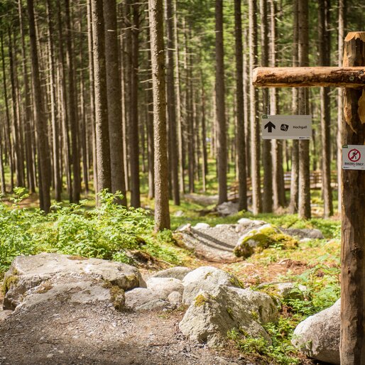 Signage mountainbike parcour | © Patrick Schwienbacher - TV Antholzertal